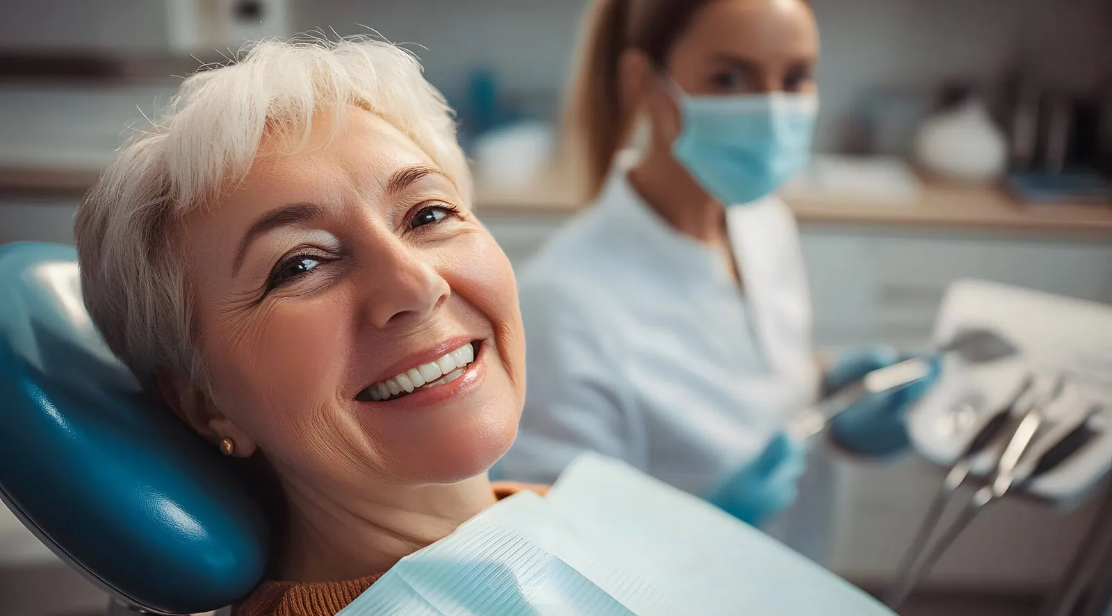 Relaxed, happy patient receiving gentle dental care at Colorado Dental Spa in Golden, CO